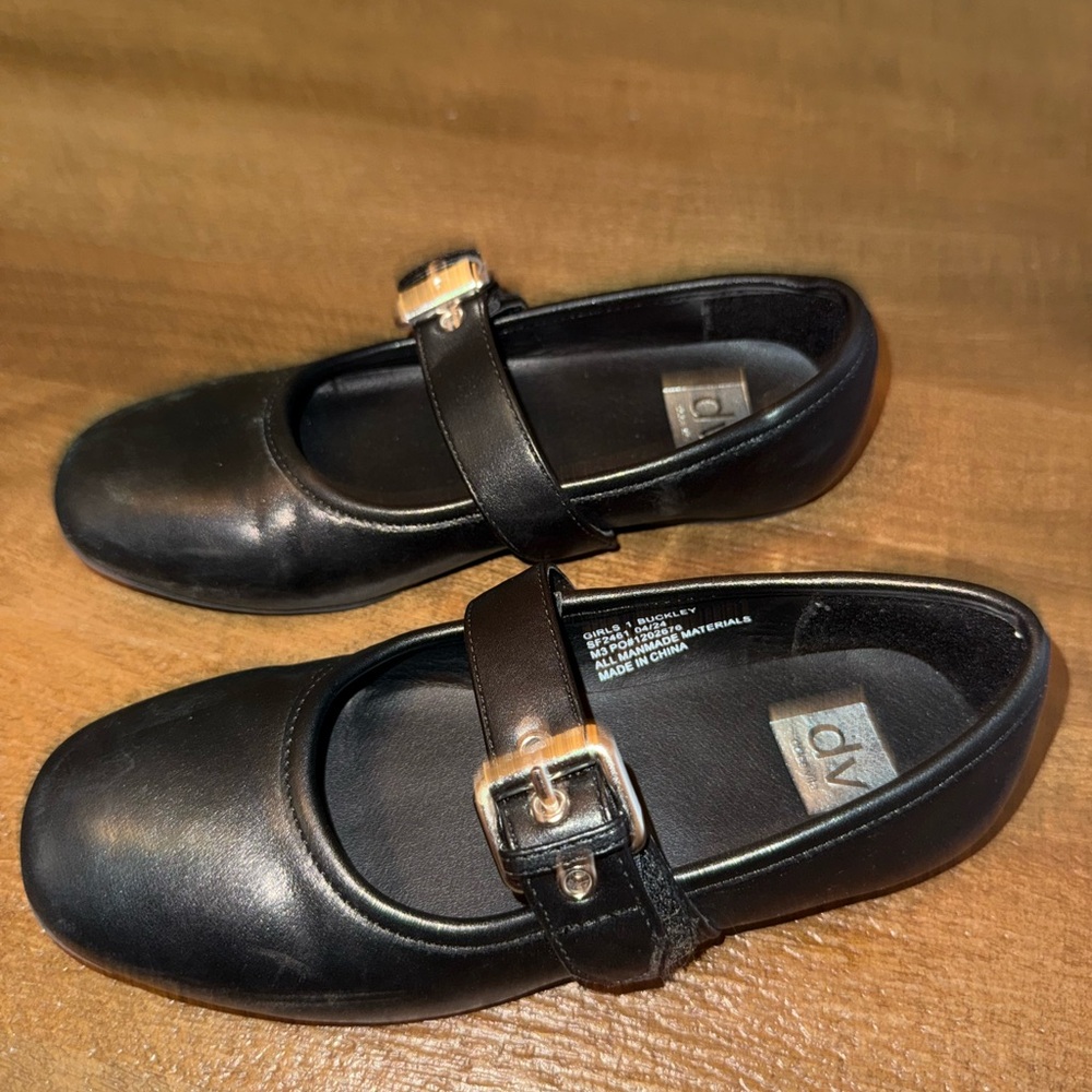Buckle Black Kids Mary Jane Dress Shoes